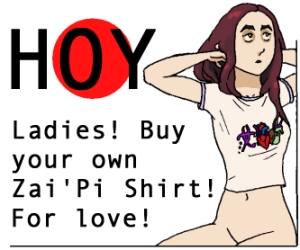 Buy a Zai'Pi shirt for love!